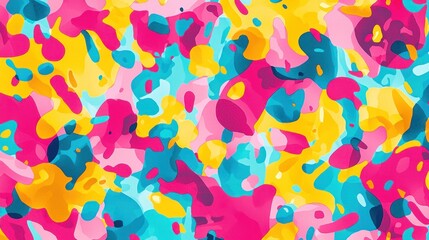 Vibrant Abstract Colorful Splashes: A Dynamic Digital Artwork