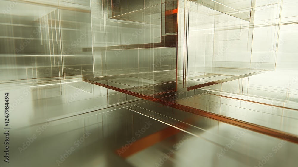 Poster abstract glass structures architectural ice blocks design