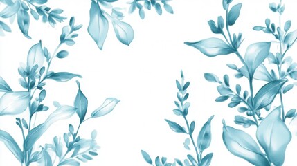 Cyan Lavender Blooms, vibrant hand-drawn lavender flowers in soothing cyan tones, perfect for adding a refreshing touch to designs.