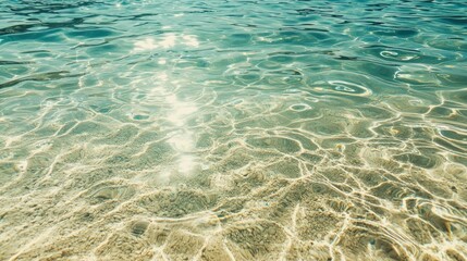 Fototapeta premium Sunlit Shallow Water: A Tranquil Seascape