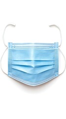 Light Blue Face Mask on White Background