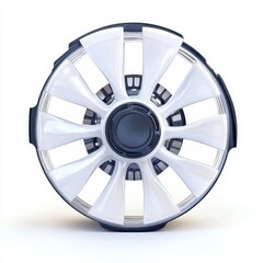 Obraz premium Abstract Futuristic Wheel Design A 3D Render of a Modern Concept, Generative AI.