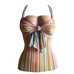 Colorful Striped Halter Top