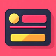 Colorful UI Element, Flat Design, App Interface