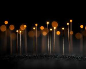 Night Lights Emerging from Dark Soil