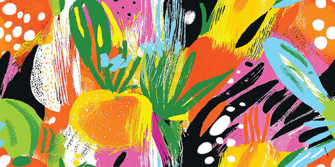 Exotic hand drawn flowers, seamless patterns with floral for fabric, textiles, clothing, wrapping paper, cover, banner, home decor, abstract backgrounds