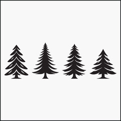 Obraz premium Pine tree, pine silhouette