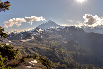 Mount Baker in the sun, Washington
