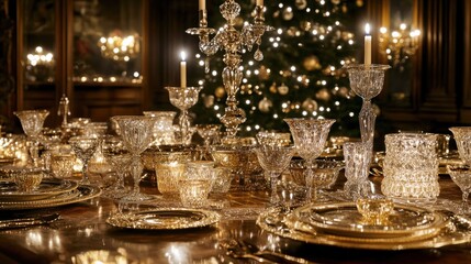 A Luxurious Christmas Eve Dinner Setting