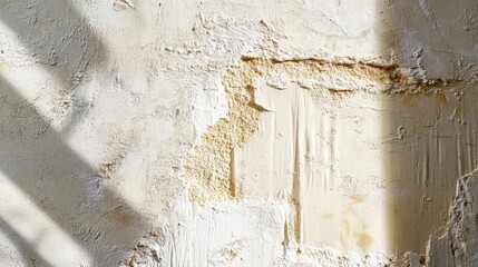 Obraz premium Textured Wall with Light and Shadow: A close-up of a textured wall, showcasing a captivating play of light and shadow as sunlight streams through a window.