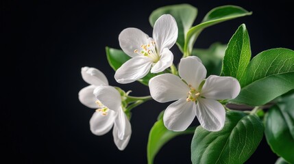 Close-up of Delicate White Blossoms