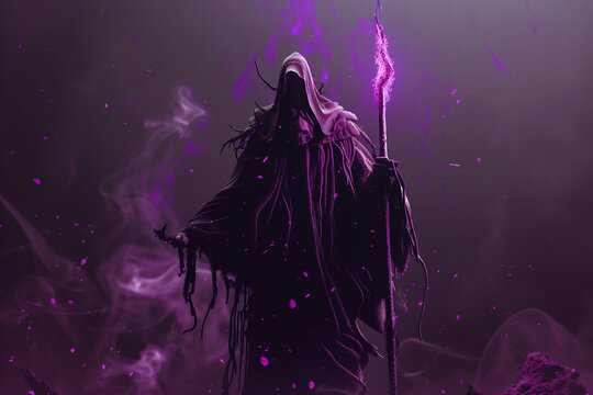 grim dark demonic necromancer evil sorcerer