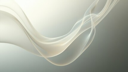 Obraz premium abstract soft gray background with gentle smoke-like textures, giving a spiritual and meditative feeling, with a subtle warm light shining from the top corner