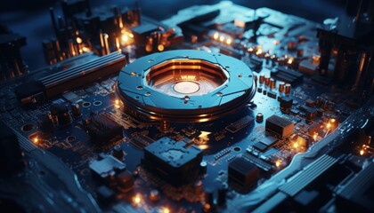 A technician repairing the internals of a computer