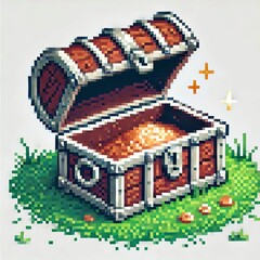 Naklejka premium Pixel Gold Hoard