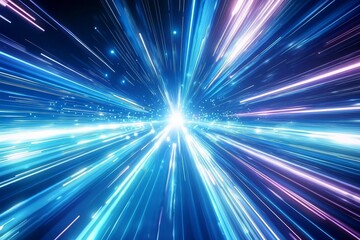 Obraz premium Explore the concept of hyperspace travel through mesmerizing abstract visuals.
