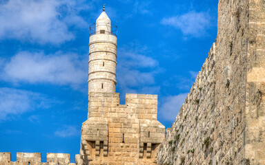 The historic Tower of David at Jaffa Gate, marking the entrance to Jerusalem's old city