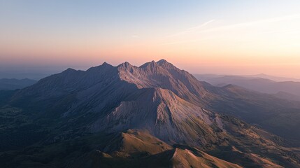 Fototapeta premium Majestic Mountain Range at Sunset
