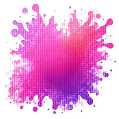 Fototapeta premium Vibrant pink ink splash on transparent background, abstract art