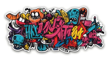 Vibrant Graffiti Inspired with Playful Monsters and Characters