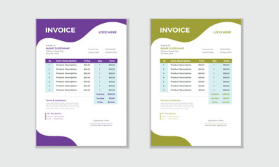 Invoice template design idea