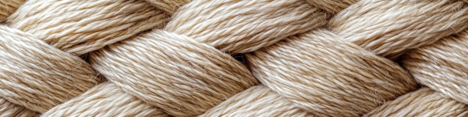 Fototapeta premium A detailed shot of a rope made of yarn
