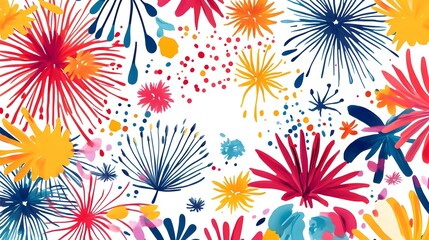 Vibrant Firework Exploding with Colorful Bursts of Joy and Excitement