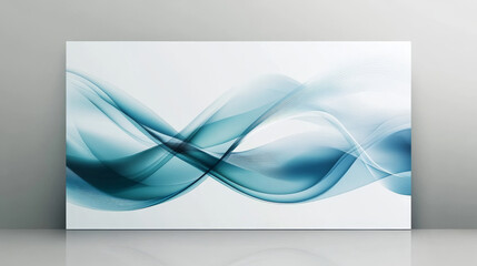 Front and back business flyer template, blank with transparent strip, waves