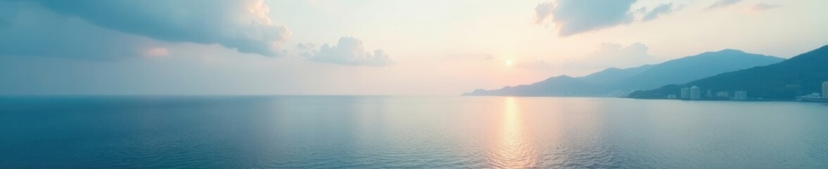 Obraz premium The plain sea stretches out behind Tian Hou like an endless canvas, serenity, space, landscape