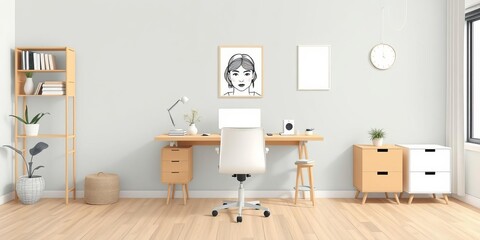 Minimalist line art set of 3 female face prints for wall decor in bedroom, living room, and office, minimalist, office, female