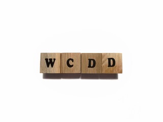 World Civil Defence Day , WCDD on letter blocks