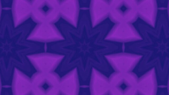 Purple background with a pattern of squares and circles. The pattern is intricate