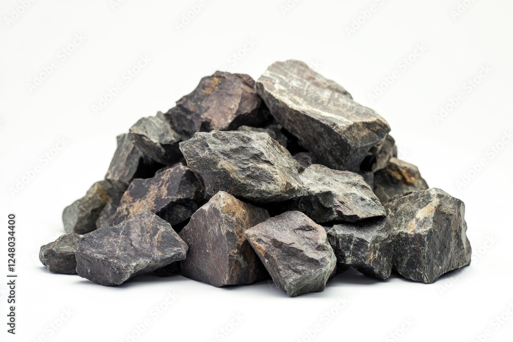 Poster a collection of rocks arranged on a clean and flat surface, ideal for use in commercial or editorial