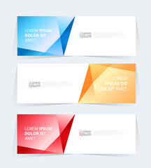 Fototapeta premium Geometric banner design with Vector presentation template.