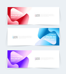 Fototapeta premium Geometric banner design with Vector presentation template.