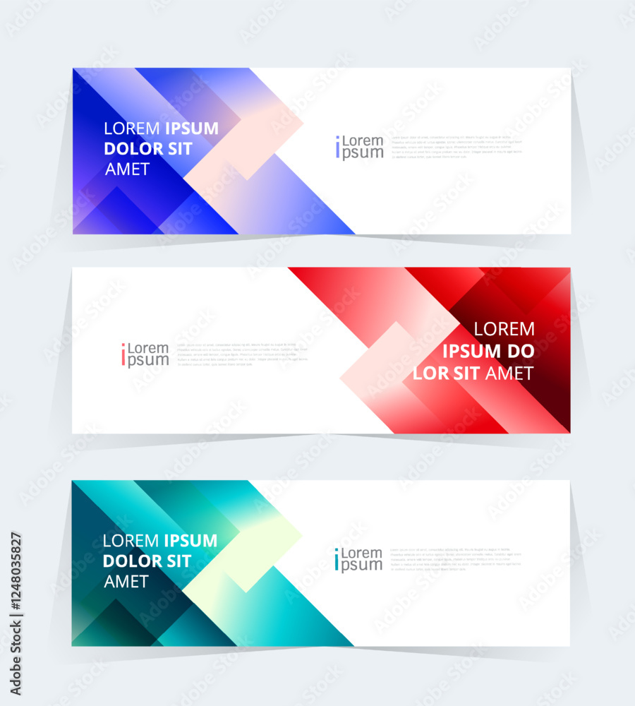 Poster geometric banner design with vector presentation template.