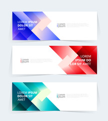 Geometric banner design with Vector presentation template.