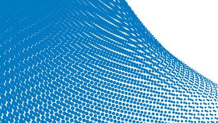 Blue halftone pattern abstract background for fabric style