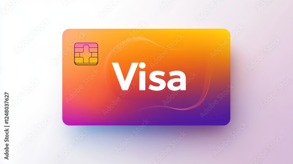 Aufkleber a credit card with the word 