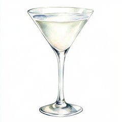 Elegant cocktail served in a crystal glass.