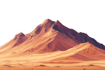 Naklejka premium Desert Mountain Range Isolated