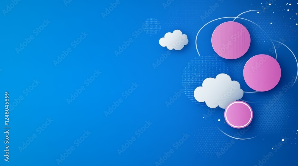 Aufkleber abstract network cloud computing digital technology concept background illustration