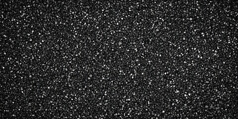 Dark Black Gravel Texture with Small Shiny Pebbles, Rough Stone Surface, and Natural Rocky Background for Design