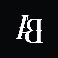 Initial letter AB logo design 
