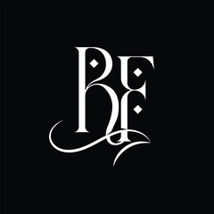 Initial letter RF logo design 
