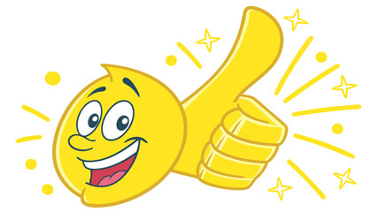 happy smiley face with thumb