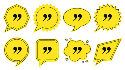 Vector black quote icon set. Quote Icon Object, Quote Icon Picture, Quote Icon Image