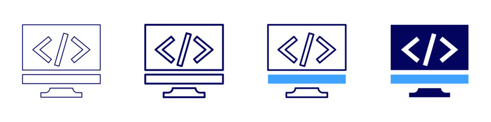 Business growth icon in 4 different styles. Thin Line, Line, Bold Line, Duotone. Duotone style. Editable stroke