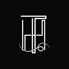 Initial letter TH logo design 
