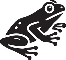 A Frog icon silhouette vector with white background